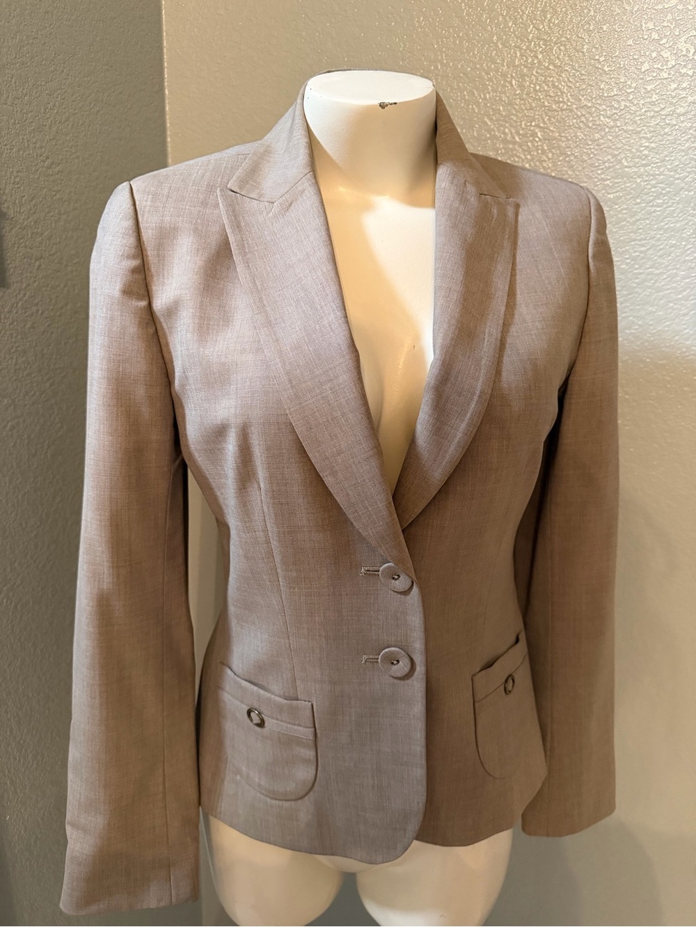 Classiques Entier Taupe Tailored Single-Breasted Blazer